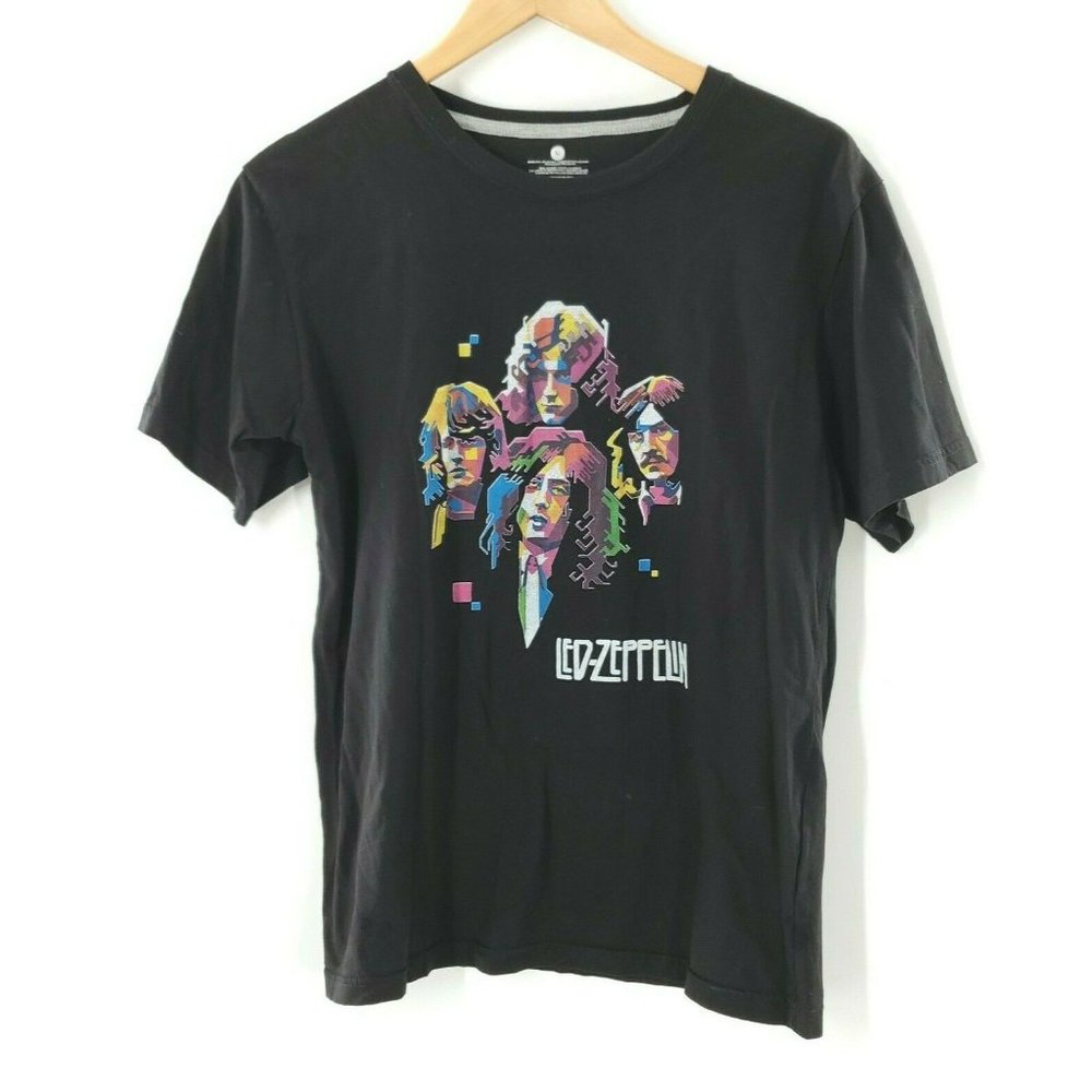 Led-Zeppelin‎ Women's Black T-Shirt Short Sleeve Size L